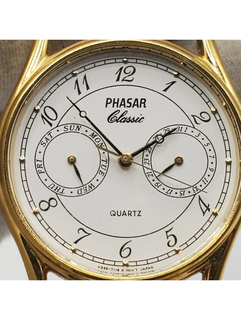 Vintage Phaser Classic V366 Multifunction Quartz Watch For Parts Or Repair